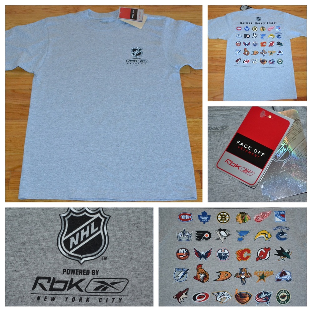 Men’s vintage Reebok NHL Store NYC logo short-sleeved shirt, size S - NWT